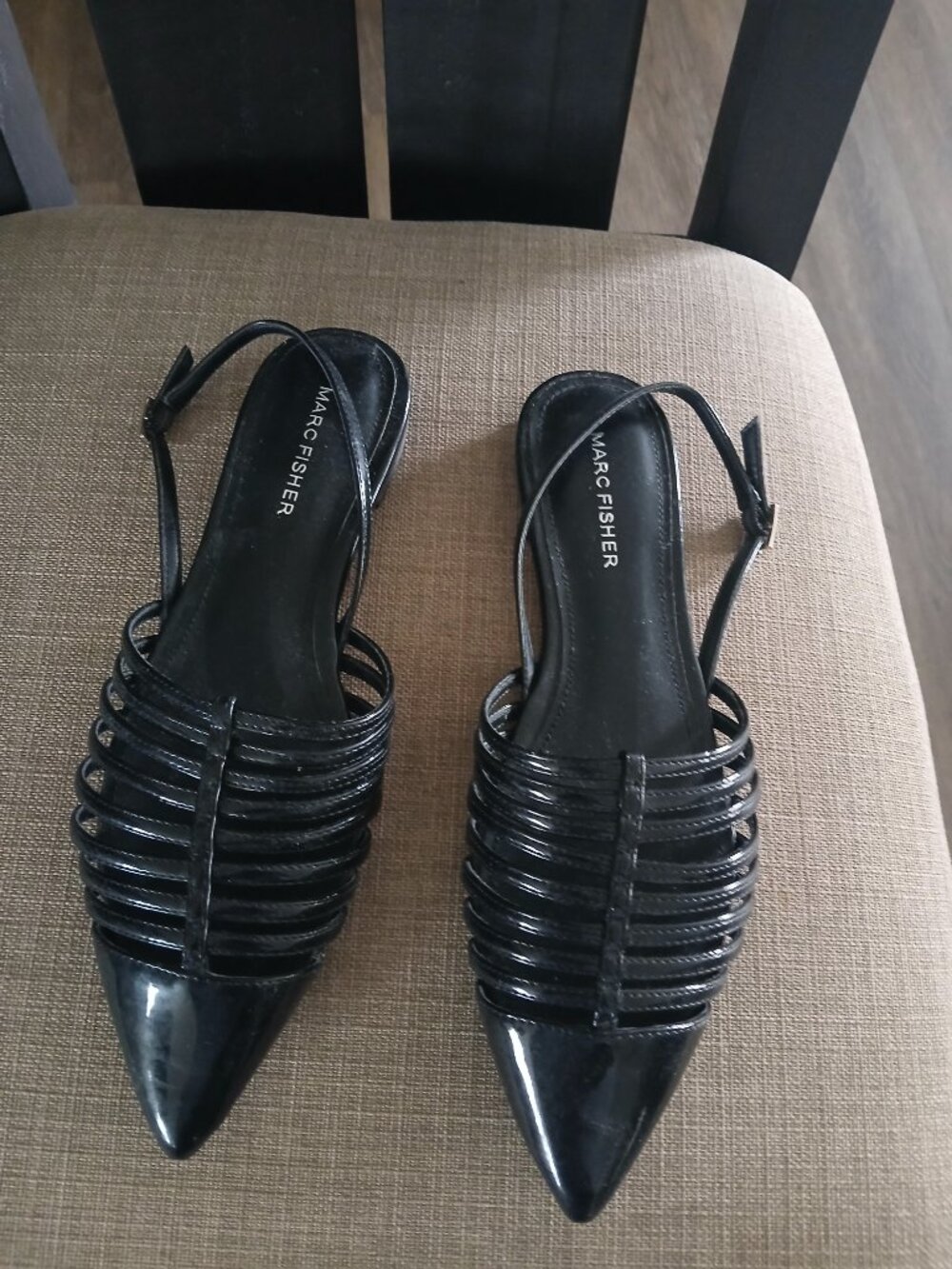 Marc Fisher  Black sling back shoes Size 7 1/2